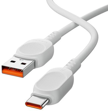 toocki Cable USB A USB C 1 Metro, 7 A Cable USB C Carga Rapida Compatible con Huawei, xiaomi, Samsung Galaxy S10 S9 S8 Plus, Note 9 8, A11 A20 A51, LG G6 G7 V30 V35, Moto Z2 Z3, Blanco