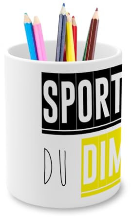 Fabulous Pot à Crayon en Céramique - Sportif Du Dimanche Drole Humour Sport - 325 ml