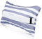 Menkxi 17x10 Inflatable Beach Pillow with Removable Cover, Beach Chair Backpacking Pillow with Strap Stripe for Summer Sand Pools Travel Vacations(Gray White)