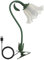 kaixunl klemmlampe Acryl Lampenschirm Blume Tischlampe usb nachttischlampe Grüne Metall Leselampe Frei Drehbar table lamp Mit Dreifarbigem Licht, Für Schlafzimmer Wohnzimmer Arbeitszimmer Büro