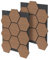 ML-Design 2er Set Akustikpaneele 66x81x2cm für 1m² – Teak, MDF Akustikplatten in Hexagon-Holzoptik, Wandpaneele zur Schalldämmung, Wandverkleidung für Büro, Studio, Schallschutz & Akustikbehandlung