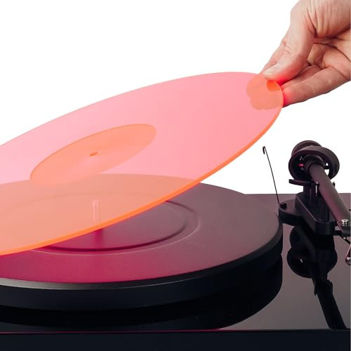 Hudson Hi-Fi Plattenspieler - Matte aus Acryl - RedLit - LP Slipmat