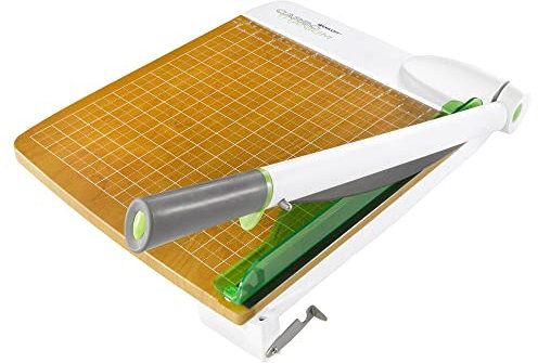 Westcott 16717 Papierschneider, 30,5 cm, CarboTitanium Holzsockel, Papierschneider, Multi-Papierschneider mit 30 Blatt Kapazität