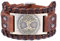 VASSAGO Vintage Amulett nordischen Viking Baum des Lebens Yggdrasil keltischen Knoten Metall braun Lederarmband für Männer (braunes Leder, antike Bronze)