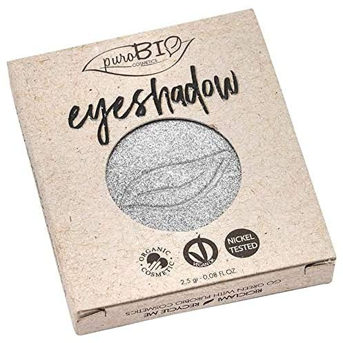 PUROBIO Kompakte Schimmern Lidschatten-Nachfüllung, Nr. 23 Silber, 30 g