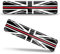 Biomar Labs® 2 x 3D Silicone Adesivi Resinati Bandiera Nazionale del Regno Unito UK Union Jack Thin Red Line per Auto Moto Finestrìno Scooter Bici Motociclo Tuning F 63
