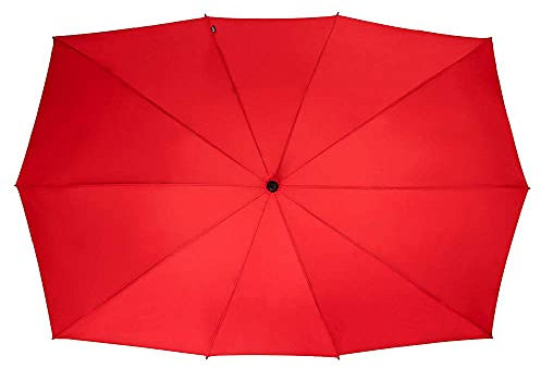 VON LILIENFELD Regenschirm Partnerschirm XL 148 cm x 99 cm Damen Herren Fiberglas 10 Stangen Sehr Stabil Maxi rot