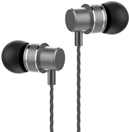Lenovo HF118 Black Metal In-Ear Stereo Earphones with Wire and Microphone