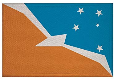 U24 Aufnäher Tierra del Fuego Feuerland Fahne Flagge Aufbügler Patch 9 x 6 cm