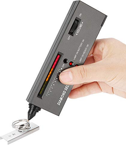 Diamant Tester, Diamantprüfer Diamond Selector LED Diamant Prüfgerät Hochpräzise Professionelle Diamant Test mit PU-Gehäuse und kleinen Testplattform für Anfänger und Experten