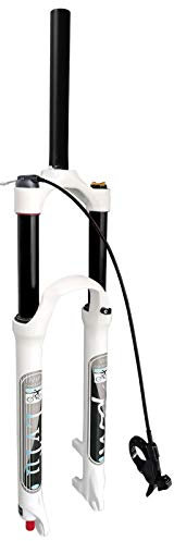LvTu 26/27.5/29 Pouces Fourches Avant Vélo de Montagne Voyage 120mm, Fourche VTT Air avec Ajusteurs de Rebond QR 9mm (Color : Straight Remote Lock Out, Size : 26 inch)