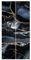 Bilderwelten Schiebegardinen Set Schwarz mit Glitzer Gold 2 Flächenvorhänge 250 x 120cm Ohne Aufhängung