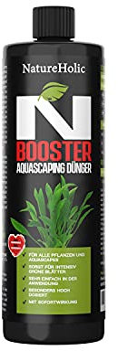 NatureHolic - N Booster - I Flüssigdünger für Aquarien I Stickstoffdünger I wichtig fürs Pflanzenwachstum I für strahlende Blattfarben I Sofortwirkung I 250 ml