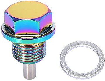 X AUTOHAUX M16x1,5 Mehrfarbige magnetische Ölablassschraube Sumpfwanne Ablassmutter Bolzenschraube mit Dichtungen für Universalauto 1 Satz