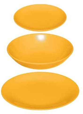 Paris Prix Secret de Gourmet - Service de Table 18 Pièces Colorama 26cm Jaune