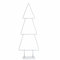 Spetebo Deko Metall Aufsteller für Zierschmuck - 111 cm/weiß - Weihnachtsbaum Tannenbaum für Weihnachtsschmuck