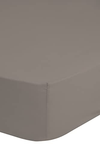 HIP Mako Satin Spannbettlaken 1 teilig 180 X 200 cm Ecru
