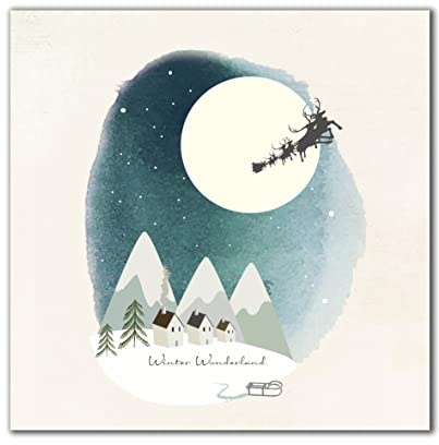 Pack of 8 Nordic Winter Wonderland RSPCA Charity Christmas Cards Xmas Cards 556992