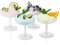 HanOBC Vintage Martini-Gläser, 4 Stück, 120 ml, Kristallglas, Cocktailgläser mit transparentem Stiel für Cocktails, Margaritas, Champagner