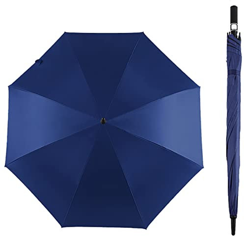 REOTEL Automatischer großer Golfschirm, 122cm Fiberglas-Knochen, Vinyl-Gewebe UV-Schutz, Für Golf, Camping, Wandern, Backpacking, Angeln,Blau
