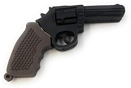 Onwomania Revolver in schwarz Pistole Kolt Funny USB Stick 128 GB USB 3.0 Speicherstick USB-Datenträger