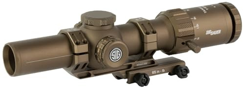 SIG SAUER Tango-MSR LPVO 1-10X28mm 34mm Tube F2/SFP MSR BDC-10 Reticle Durable Hunting Gun Scope w/Mount, Lens Covers & Throw Lever, Coyote Tan
