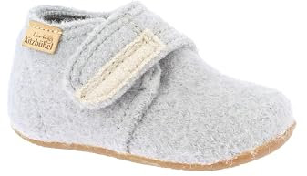 Living Kitzbühel Krabbelschuhe Baby - Weiche Hausschuhe aus Wolle - Isolierend, Atmungsaktiv & rutschfest - Handgefertigt in Europa hellgrau, 30