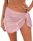 Laphilo Pareo Copricostume Donna Chiffon Corto Mare Spiaggia Vacanza (cod. 6089) (Rosa Antico)
