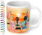 Keramik-Tasse für beste Freundinnen „Drei Freundinnen am Strand“ – 330ml Kaffeetasse personalisiert mit Namen & Aussehen - BFF best friends - Geschenke Geburtstag Weihnachten (Weiß)