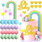 JeVenis Oh Baby Tortenaufleger Boho Tortenaufleger Boho Regenbogen Tortendekorationen Boho Tortenaufleger Mädchengeburtstag Baby Shower Tortenaufleger