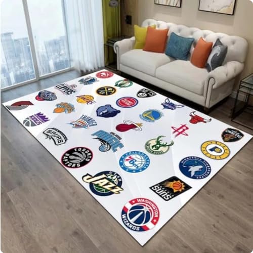 Basketball NBA Teppiche - Trendy Fußmatten für Jungen Schlafzimmer Home Decor Teppiche 80 * 120cm
