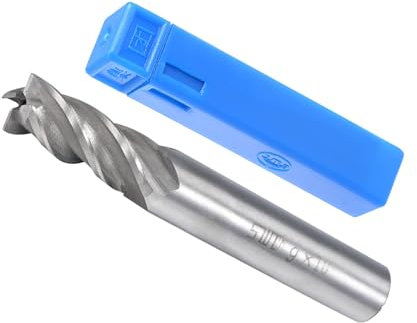 CoCud Fraise en Bout à Spirale à 4 Flûtes, Diamètre de 9 mm, Longueur de 19 mm, en Acier Rapide, avec Étui de Rangement - (Applications : pour Contreplaqué, Bois Dur, Plastique),