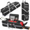 JMIANeodark Große Fangtasche mit Rollen, Baseball-Tasche für 4 Schläger, tragbare Baseball-Fangtasche mit Rädern, mehrere Taschen, Zaunhaken, hält alle Softball-Baseball-Ausrüstung (schwarz)