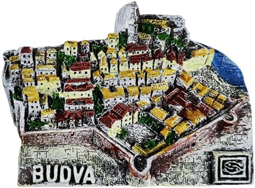 3D Budva Monte Kühlschrankmagnet Tourismus Souvenir Kühlschrank Dekoration Magnet handbemalt Handwerk