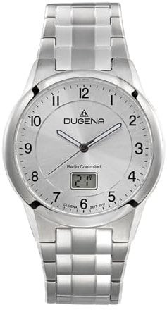 Dugena Herren-Armbanduhr 4461127 Gent Funk, Titan, Silber, Mineralglas, 5 bar