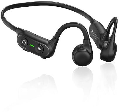 Hiteblaz Casque Conduction Osseuse Bluetooth 5.3, Open Ear Casque sans Fil avec 12H, Casque Sport sans Fil avec Micro, Écouteurs d'oreille Étanche IPX5 pour Cyclisme Course Gym Randonnée