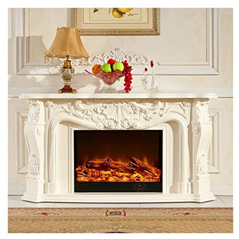 WLCBWYF Chimenea Flotante para Pared, Chimenea de leña, decoración de Sala de Estar, repisa de Chimenea cálida, Inserto eléctrico, Caja de Fuego, LED, Llama Artificial óptica, c