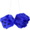 Valicaer Plüschwürfel Auto,EIN Paar Aufhängen Fuzzy Auto Würfel Rückspiegel Plüsch Würfel Auto Hängend Ornament Quadratisch Autospiegel Anhänger Personalisiertes Autozubehör Innenraum (Blau, 6CM)