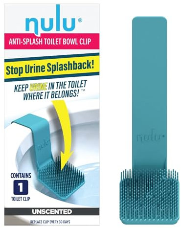 Nulu (1 Pack) Toilet Urine Anti-Splash Clip, Gift for Men and Boys, Unscented, Stocking Stuffer, Reduce Urine Splashback, Urine Splash Guard, Potty Training Aid