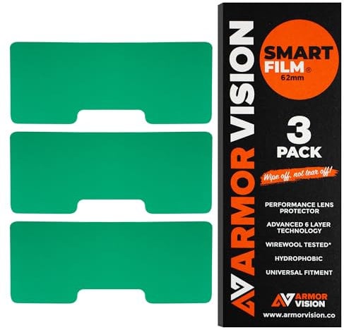 Armor Vision Smart Film - Copriobiettivo da 62 mm, idrofobo, antigraffio e universale, tecnologia avanzata a 6 strati (confezione da 3)