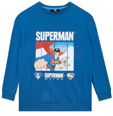 DC Comics SUPERMAN Top, Boys’ Sweatshirts, DC Boys Sweatshirt, Superhero Kids Sweatshirt, Ages 5 To 13 Years