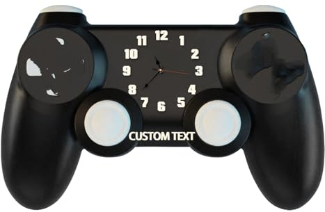 Certykllp Personalisierte Gamer Name Wanduhr Custom Game Controller Tischuhr für Jungenzimmer Zuhause Wand Badezimmer Küche Schlafzimmer Wohnzimmer Büro Klassenzimmer Terrasse