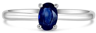 Lauritas Schmuck Saphir Ring 925 Silber größenverstellbar – echter natürlicher Edelstein (5x3 mm oder 6x4 mm) | Handgefertigter Damenring | Geschenk für Sie