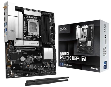 Asrock B860 Rock Wifi 7 Intel B860 Lga 1851 [socket V1] Atx (asrock B860 Rock Wifi 7 Intel 1851 Socket Motherboard, Atx, 4x Ddr5 Slots, 3x M.2 Socket