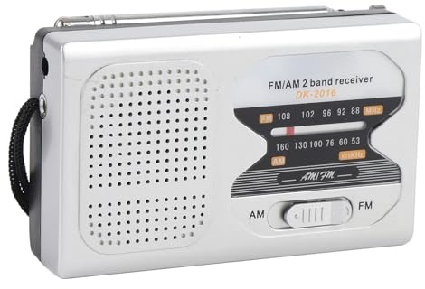 XUMIUZIY Tragbares AM-FM-Radio, Leichte Batteriebetriebene Radios mit Lautsprecher und Kopfhöreranschluss für Outdoor-Reisecamping