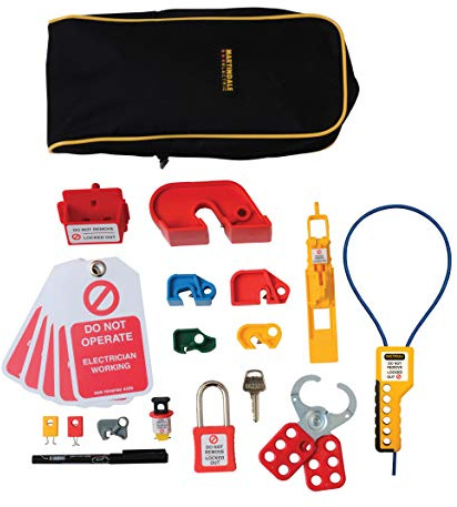 Martindale LOKKITPRO Ultimate Lock Out Kit, Red/Green/Blue/Yellow/Black
