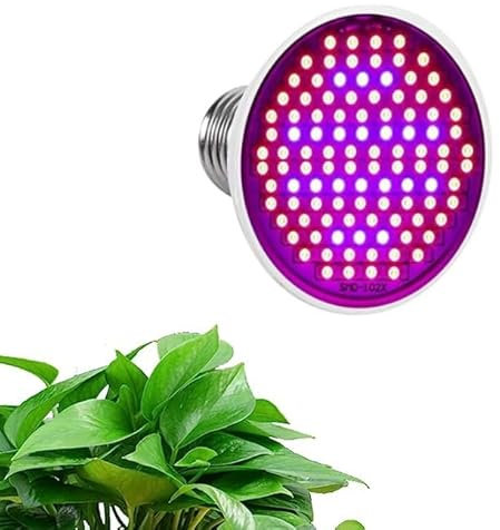 lámpara de crecimiento, 200 LED iluminación luz de planta 24 W E27 Espectro Completo para Plantas de Interior para Conseguir Crecimiento y floración lámpara de cultivo para jardín