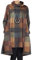 FTCayanz Femme Robe Tunique à Carreaux Manches Longues Robe Midi Plaid Ample Casual Long Tops Jaune XL