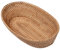 i-lan Handmand Ovaler Brot-Servierkorb, große Größe, natürliches Rattan, Obstschale, Couchtisch-Tablett für Lebensmittelaufbewahrung, Snacks, Gemüse, Honigbraun (L:31,8 cm)