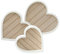 Deko-Tablett Herz S/3 L20-30cm Material: MDF